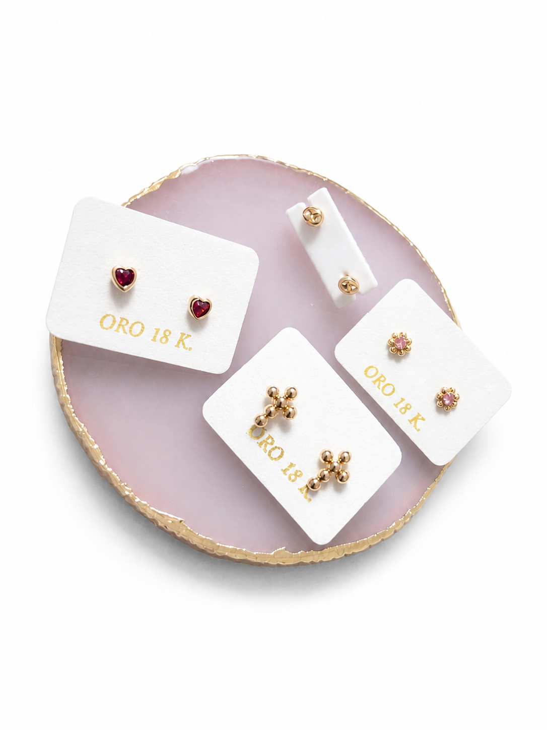 Delicate 18K Gold Stud Earrings