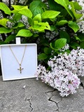 18K Gold Cross Necklace (750)