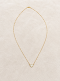 18K Golden White Heart Necklace (750)