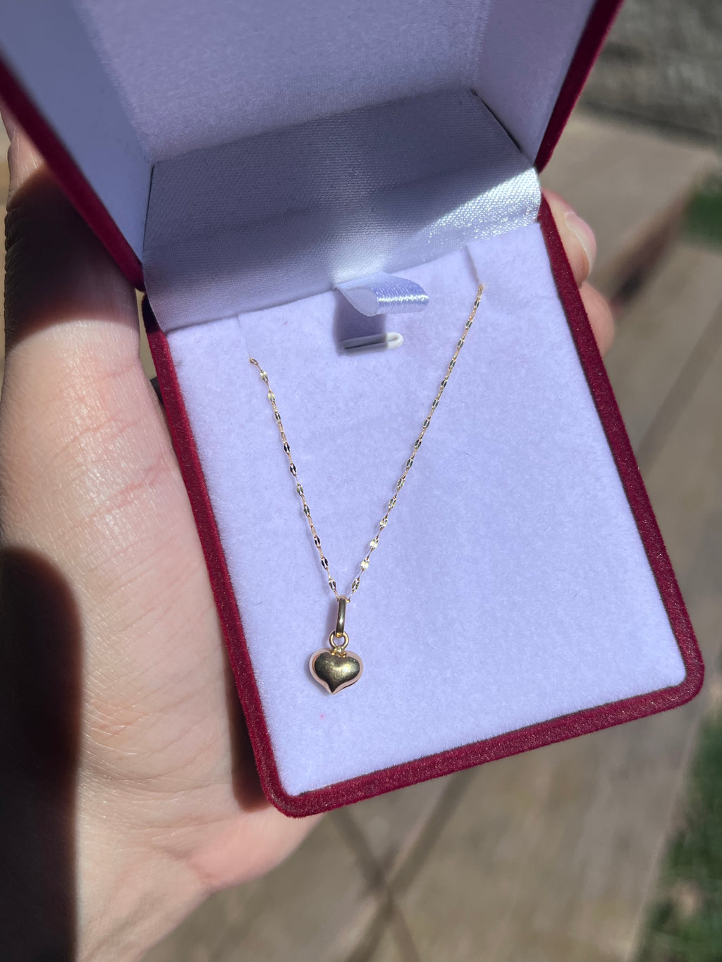 18K Gold Heart Necklace (750)
